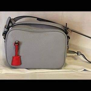 NWT. J. Crew Signet Crossbody Bag in Italian Leather, Dusty
Cloud